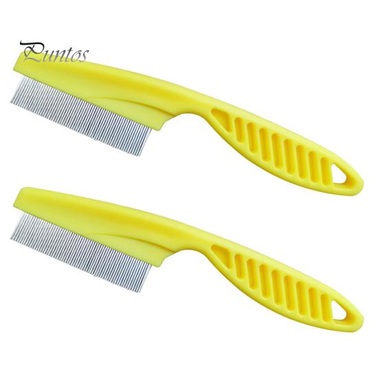 2ks Hřeben proti blechám Hřeben na odstraňování skvrn z nerezové oceli Kartáč na péči o mazlíčky s jemnými zuby Masážní hřeben pro mazlíčky Psi Štěňata