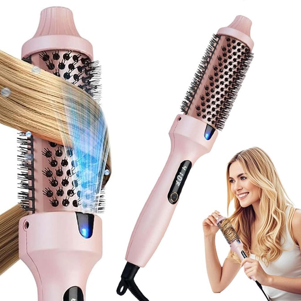 Thermal Brush, Blowout Boost 1.5 inch Heated Round Brush for Blowout Look, Dual Voltage, Ceramic Ionic Curling Brush Volumizer, Hair Styling Tool