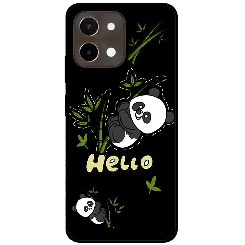 For Vivo Y28 4G Case 6.68'' Black TPU Silicon Cartoon Protection Cover for VivoY28 Y 28 4G Shockproof Capa Wolf Animals Soft Bag