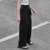2026 Black Wide Leg Trousers High Waist Loose Fit Draped Pants Women Commute Office Wear
