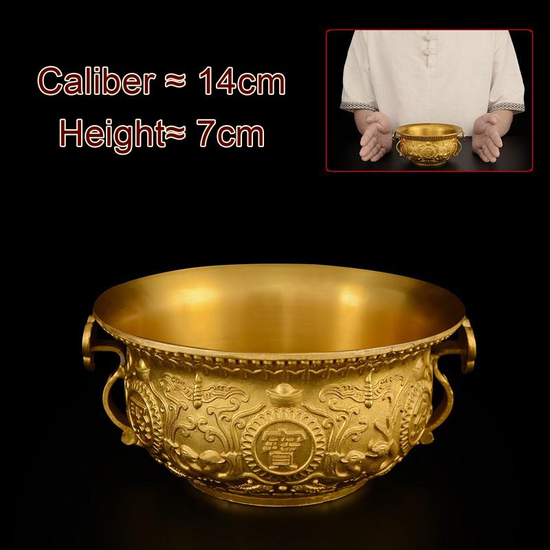 Creative Brass Ruyi Cornucopia Decoration, Home Living Room, Shop Opening for Buddha Supplies, Blessing Gift, Decor Bowl, 1Pc