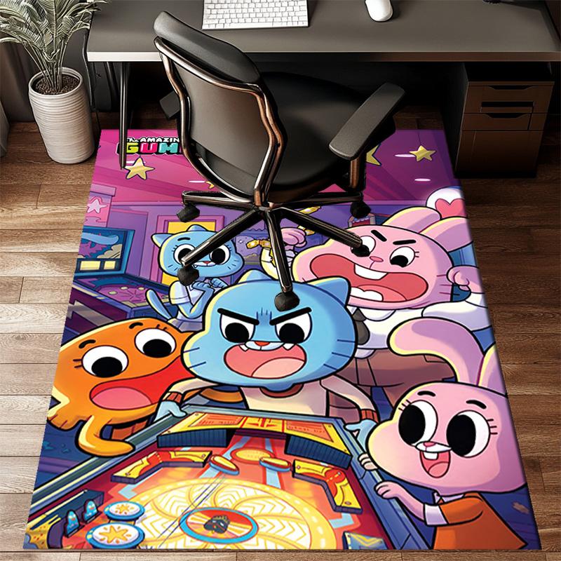 Gum-ball's Amazing World Floor Mat for Living Room, Game Rooms, Office, Bedroom, Office Floor Mat Playful Design, Christmas fan gifts
