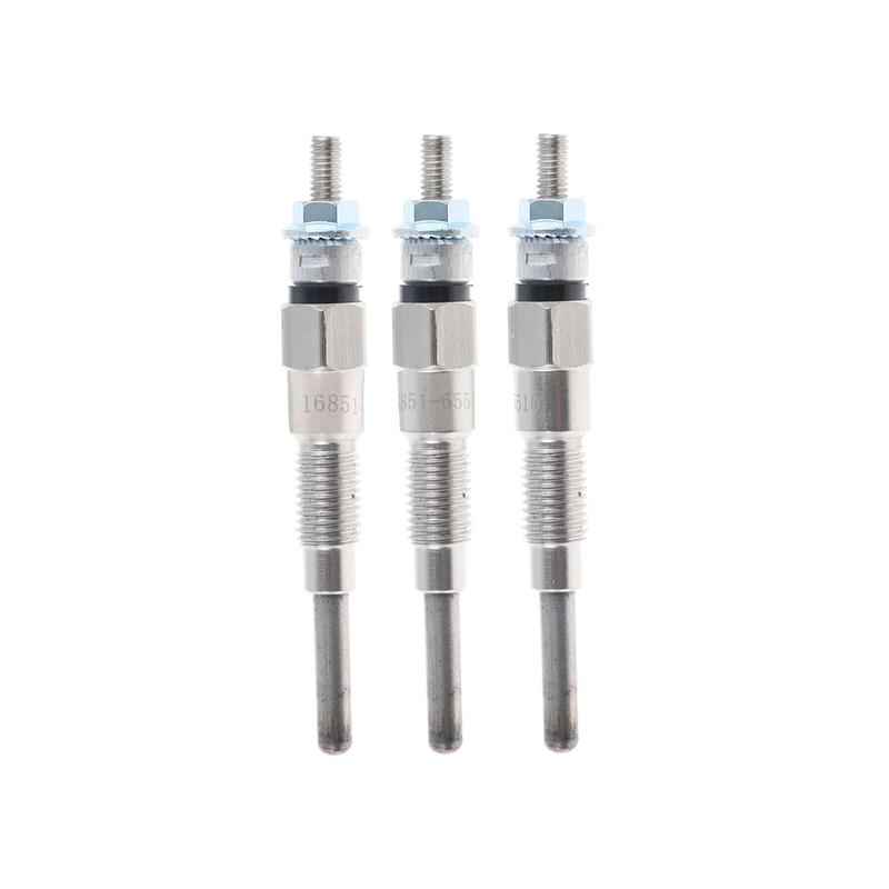 3PCS Engine Heater Glow Plugs 8Mm for Kubota Tractor B21 B1700D B1700E Part Number 16851-65512 16851-65510