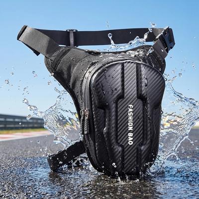 Unisex  Motorcycle Leg Bag – Waterproof with Hard Base, Adjustable  Strap for Biking & Outdoor Rides