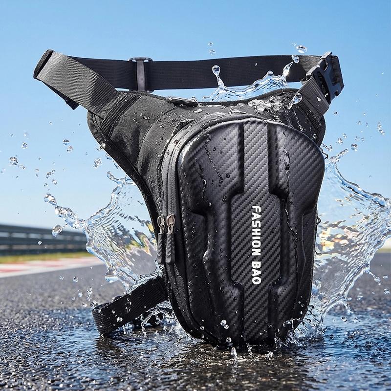Unisex Motorcycle Leg Bag – Waterproof with Hard Base, Adjustable Strap for Biking & Outdoor Rides