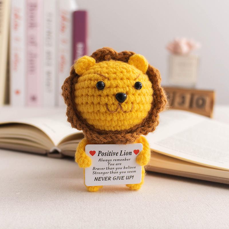 Cross-border Positive Energy Potato Crochet Doll: Humorous Yarn-Knitted Bonsai Ornament and Gift Card