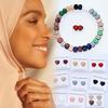 Hui Hijab Scarf Heart-Shaped Magnetic Collar Clip