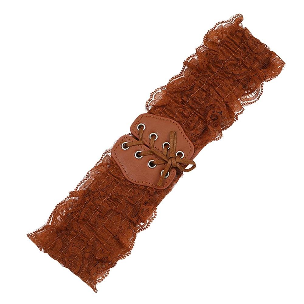 Retro Lace Wide Waist Belt Decorative Body Shapewear Fashion Waist Seal  For Women Lady Girl Bridal