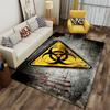Hazard Warning Symbol Design for Unique Home Decor Suitable for use as an anti-slip game mat for living room and bedroom sofas