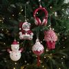 Santa Claus Glitter Christmas Tree Decoration Shatterproof Hanging Ornament  Background Layout