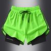 Sport-Shorts für den Sommer, blendfreie, doppellagige Sport-Shorts für Männer und Frauen, zum Laufen im Freien, Fitness-Hose