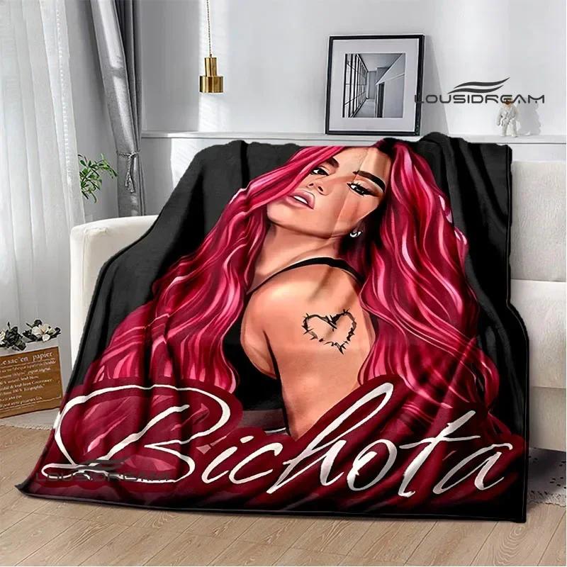 Karol G Fashion Printed Blankets Picnic Blanket Flannel Warm Blanket Soft Cozy Blanket Travel Blankets Bed Linings Birthday Gift