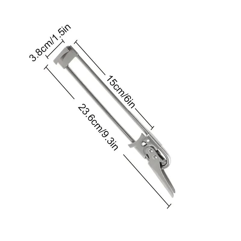 Stainless steel manual bottle opener, multi-function can opener, lid opener, kitchen accessories, adjustable can opener
