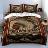 Feathered headdress and axes. Bedding sets Duvet cover sets Duvet covers Pillowcases(1 * Duvet Cover 2 * Pillowcases, without duvet insert)