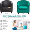 Club Chair Slipcover 2 Piece Stretch Jacquard Tub Chair Cover Round Barrel Chair Covers Non Slip Armchair Covers Living Room