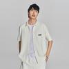 Comfortable Logo Woven Label Short Sleeve Casual Shirt Men shirts Off-White LMT008131204443A05173