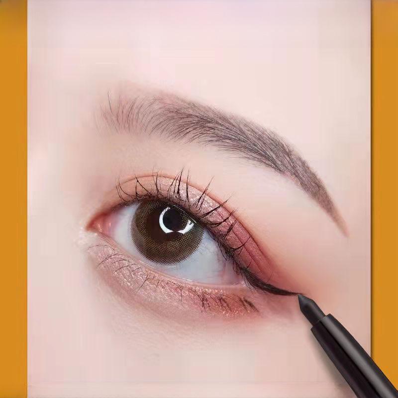 MKNK voděodolná gelová tužka na oční linky s dlouhou životností, která se nerozmazává - hnědá