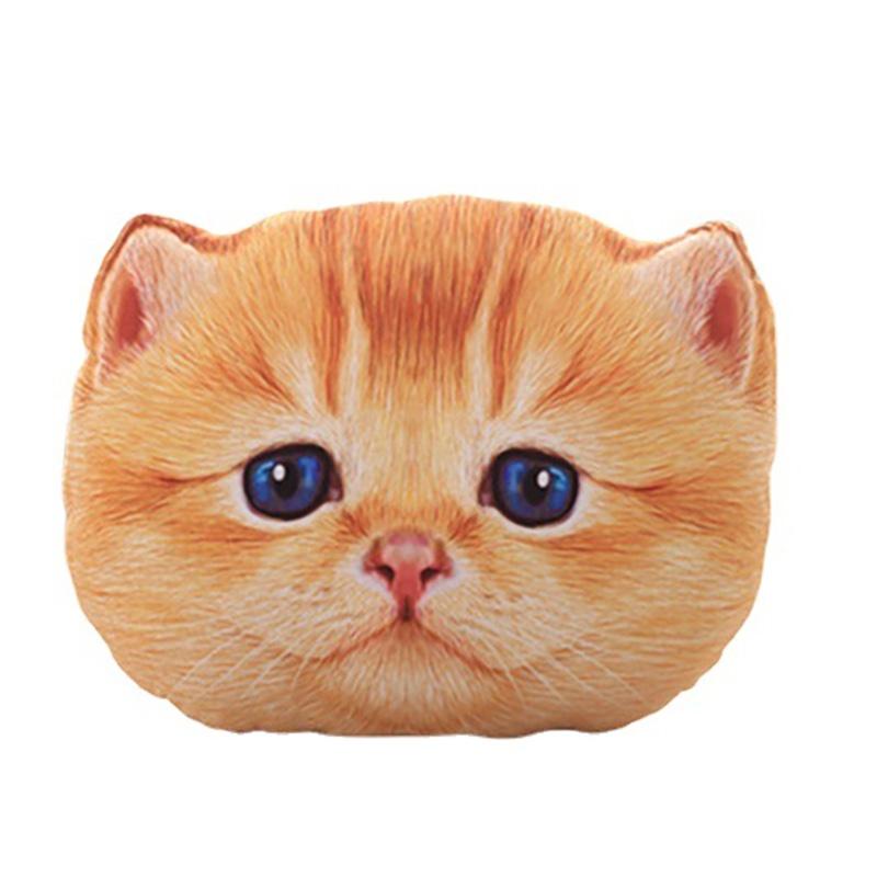 Cute And Creative 3d Cat Head Cushion Soft Plush Alien Cat Pillow Gift