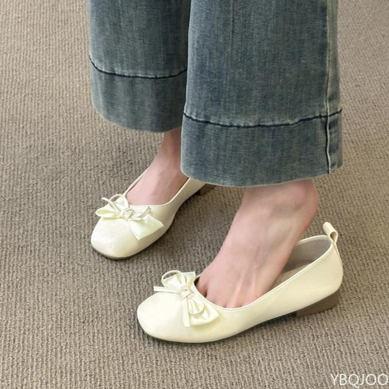 Fashion Low heeled flat sole single shoes for women versatile simple comfortable daily commuting gentle shoes for women single shoes