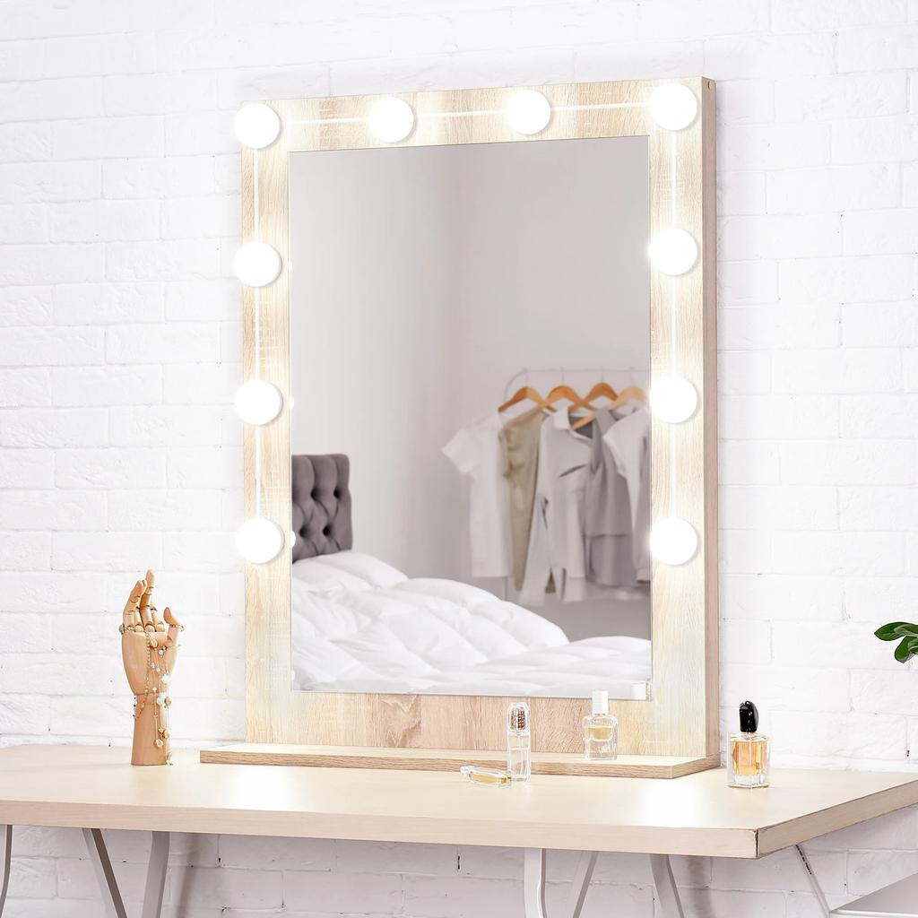 IRALAN  Modern Makeup Mirror LED Light Bulbs Vanity Lights USB Charging Bathroom Dressing Table Lighting Dimmable Mirror Light