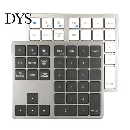 Lightweight Numeric Keypad Wireless Bluetooth-compatible Number Pad 35 Keys Silent Laptop Computer Desktop Numpad Mini Rechargeable Keyboard