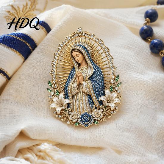 Faith Symbol Brooch Sacred Heart of Jesus Brooch Confirmation Souvenir Christian Accessory
