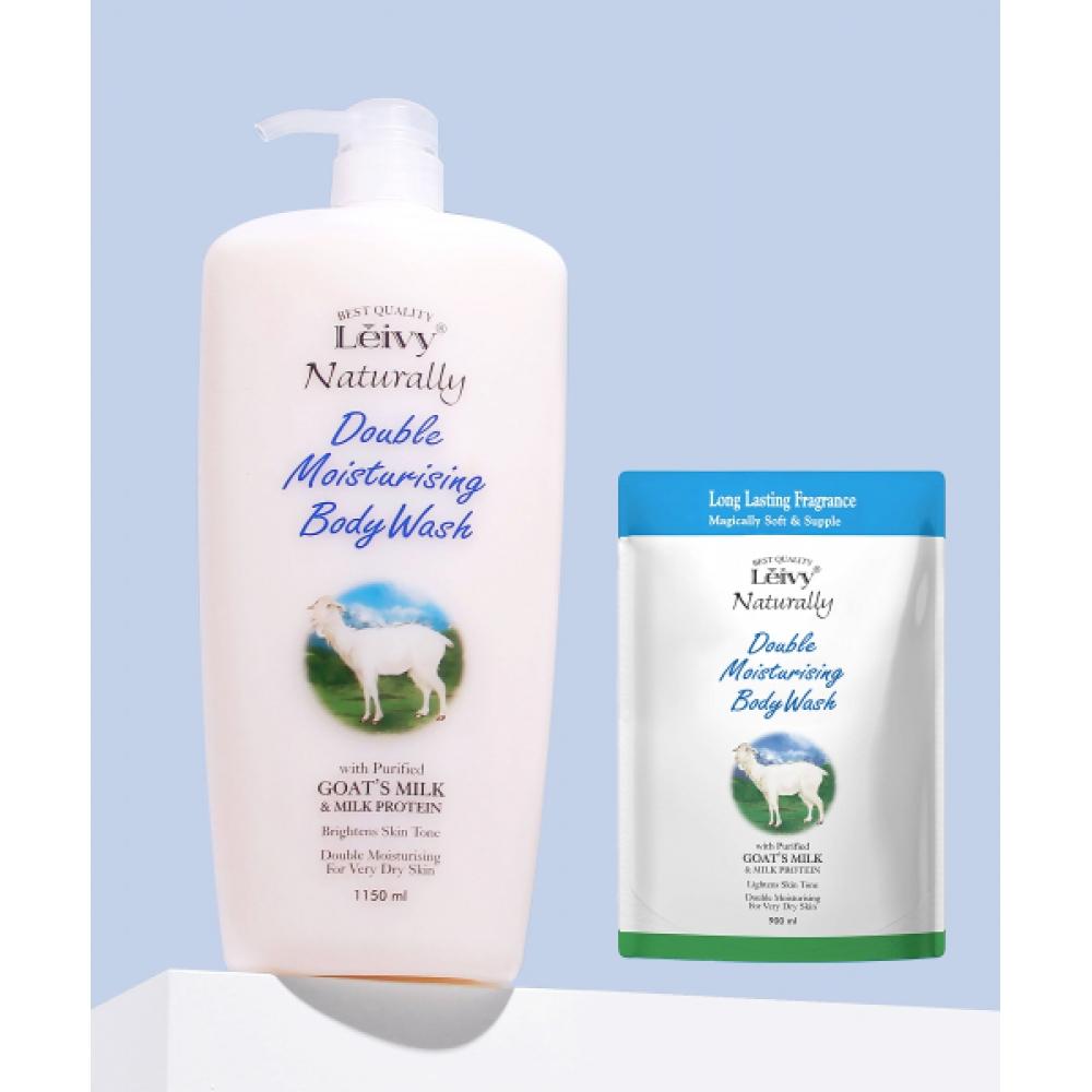 Leivy Goat Milk Body Wash 1150ml + Refill 900ml none