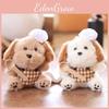 Cute Dog Plush Keychain With Chef Hat Spoon Plaid Apron For Bags And Keys