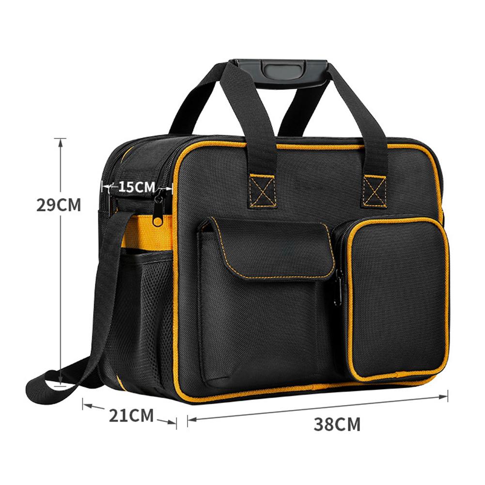 19-Pocket Tool Bag With Shoulder Strap Multi-use Tool Bags Electrician Specific Repair Canvas Tool Bag Portable Storage Bag