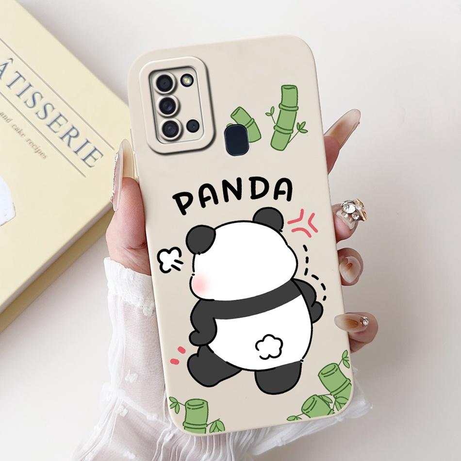For Samsung Galaxy A21s Cute Panda Rabbit Cartoon Soft Silicone Case For Samsung A21S SM-A217F Camera Protective Phone Cases