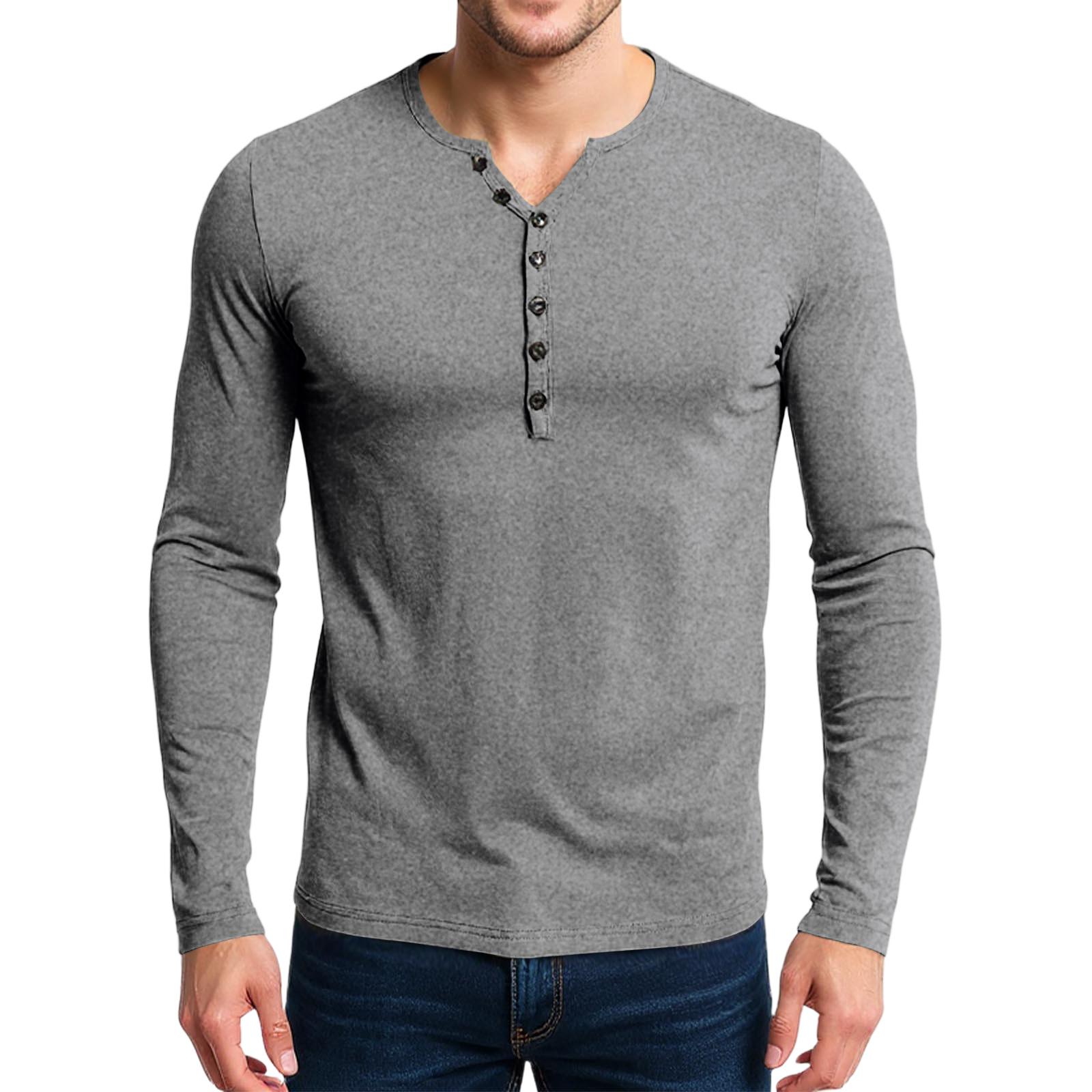 

Мужской повседневный однотонный облегающий топ с длинным рукавом L