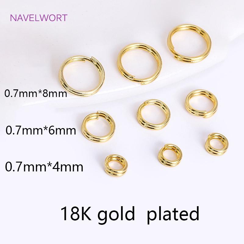 18K Vergoldete Sprengringe,Doppelschleifenringe,Verbindungsringe Für Schmuckherstellung,Zubehör Für Schmuck DIY Handgemachte Handarbeiten