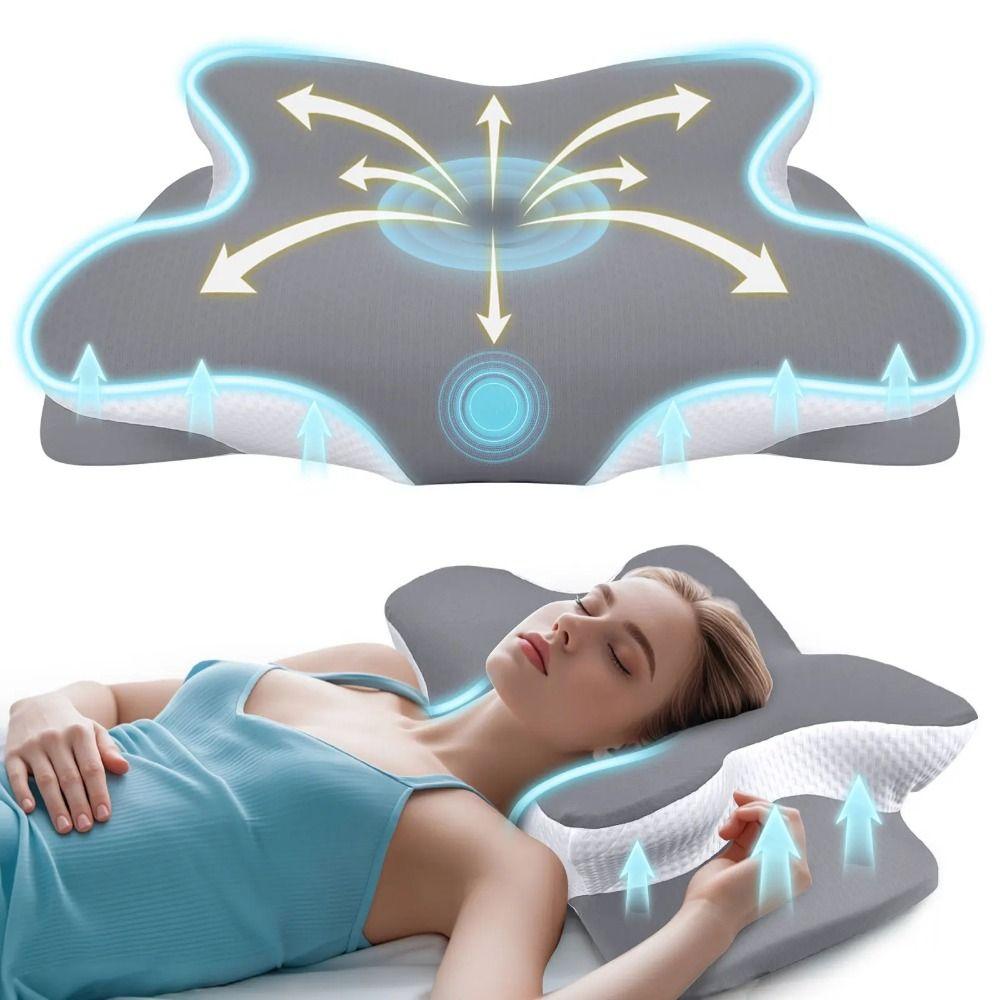 5D Partition Orthopedic Pillow Slow Rebound Neck Guard Pillow Ergonomic Neck Pillow  Bed Use