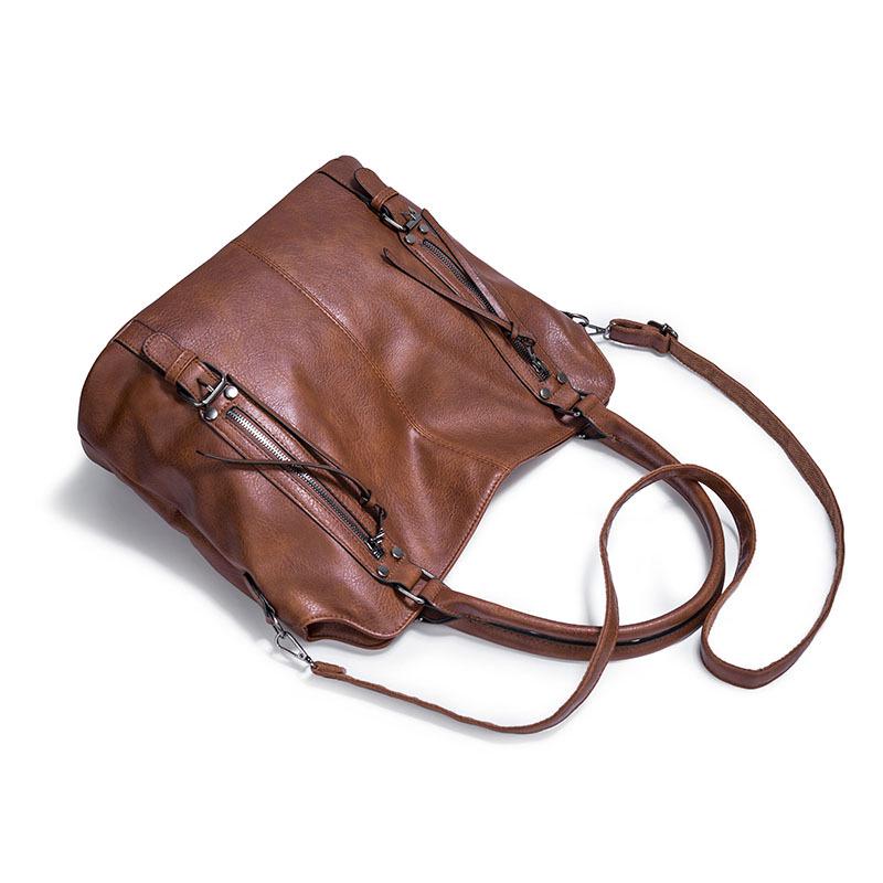 Women's Large Soft Leather Handbag: European & American Style Tote, Single Shoulder & Crossbody Bag, 2025 Collection