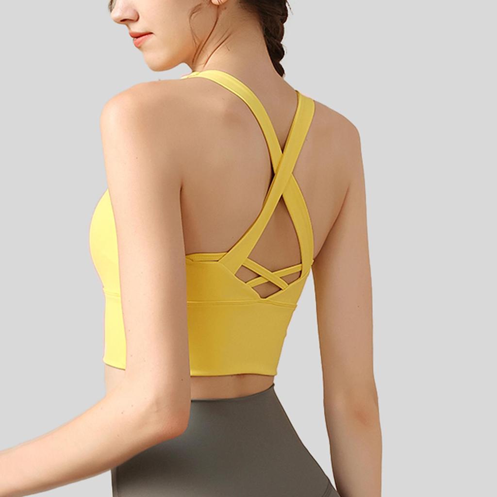 Shockproof Women’s Sports Bra - High-Intensity, Nude Feel, Beautiful Back, Running & Yoga Fitness Vest Top