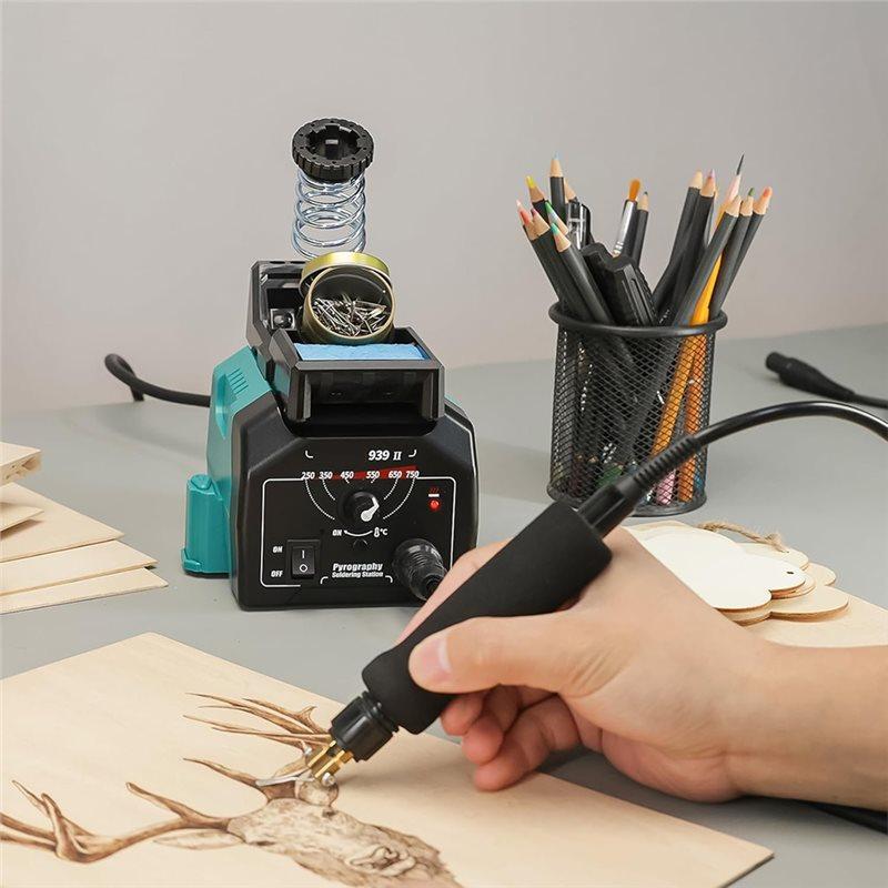 A34R Wooden Board Gourd Printing And Heat Transfer Tool 939-II Pyrography Station Kit 939 Paper Heat Transfer Machine