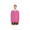 Polo Ralph Lauren SS23 Solid Color Embroidered Cable Knit Long Sleeve Sweater Women sweater Rose-Red 211891643007
