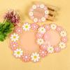 Cute Daisy Blossom Table Mat Daisy Placemat Dinner Plate Insulated Pads Milk Mug Coffee Cup Coaster Insulation Kitchen Placemat
