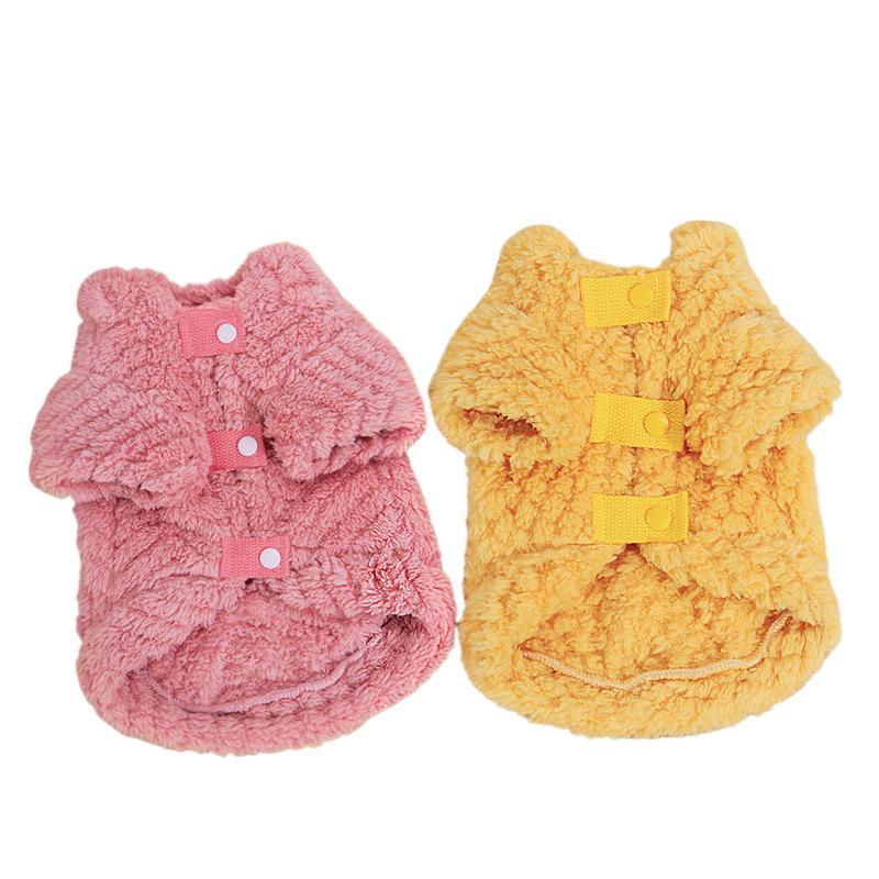 Plush Velvet Thickened Cotton Jacket for Cats - Autumn/Winter Style, Silver Gradient, Warm Pet Clothing for German & English Shorthair Kittens
