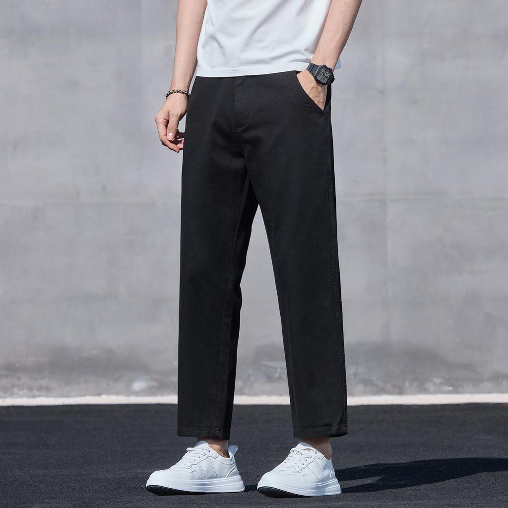 Men's Slim Straight Loose Business Casual Wide-Leg Pants for Spring/Summer