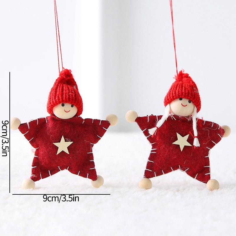 Christmas Tree Ornaments New Year Gifts for Couple Ornaments Santa Claus Star Pendant 2026 Christmas Party Hanging Decoration