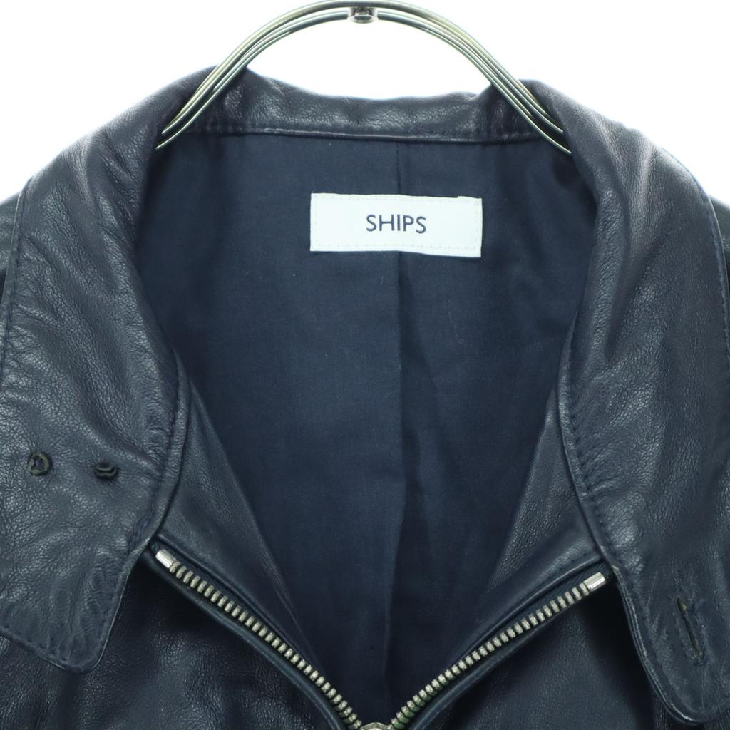 SHIPS Long sleeve Single riders jacket S black Men's Used