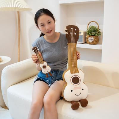 Kreatives Gitarreninstrument Kissen Plüschtier Puppe Gitarre Ukulele Puppe Kinder Beruhigende Stoffpuppe Puppe