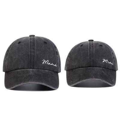 Parent Child Letter Embroidery Adjustable Wash Baseball Hat Spring Autumn Outdoor Leisure Hats Travel Accessories for Boys Girls Caps
