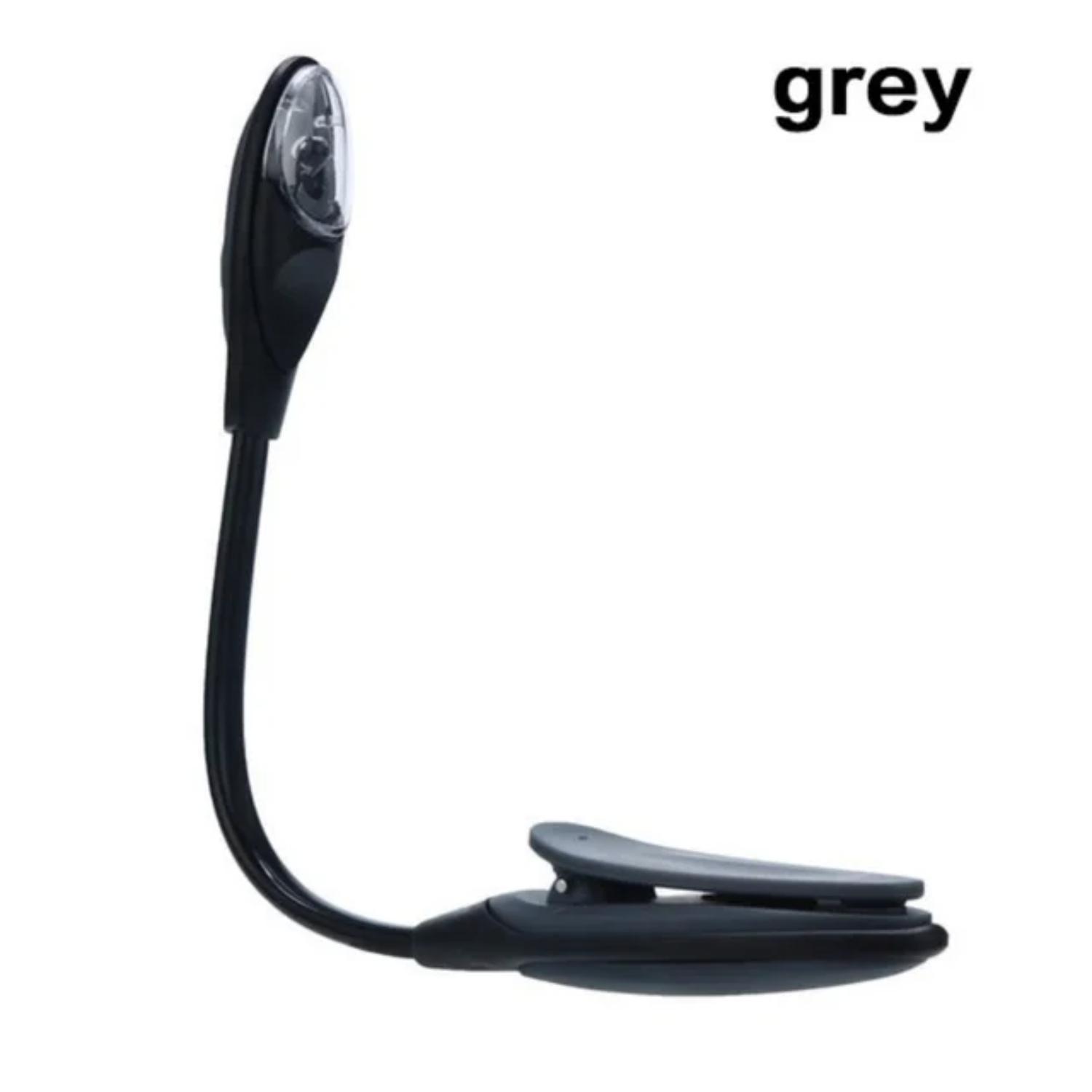 

Новая легкая, портативная и компактная мини-светодиодная лампа для чтения с креплением на клипсе для ноутбука - яркий и регулируемый свет для чтения - гибкий кл серый