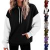 Women's Colorblock Hoodie with Pockets Loose Fit Long Sleeve Casual Sweatshirt