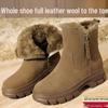 Women's 2024 Fur-Lined Winter Boots: Warm, Wool-Cold Proof, Anti-Slip Thick Cotton Sole