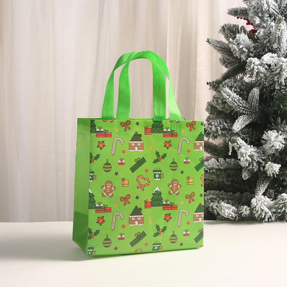 Christmas Non Woven Gift Bag New Year Party Decoration Candy Cookie Bag Santa Claus Snowman Xmas Favor Packing Bags