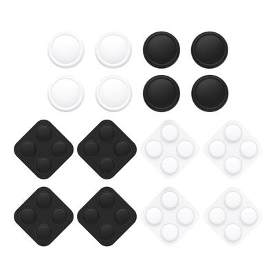PlayVital Silicone Button Covers Thumb Grip Set for Nintendo Switch 2 Includes 8 Colorful ABXY Button Caps 4 Stick Caps & Joy-Con 2, & (White + Black)