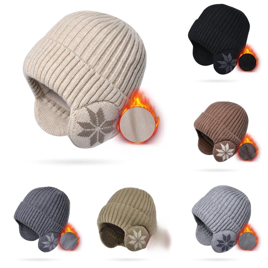 Knitted Winter Hat For Men And Women With Lining And Windproof Ear Coverage